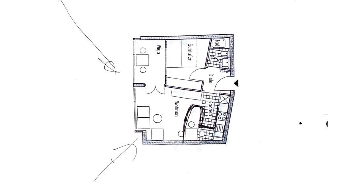 Etagenwohnung Plochingen - 1.5 Zimmer, 42 m&sup2;, 600&euro; | Angebot:27543981