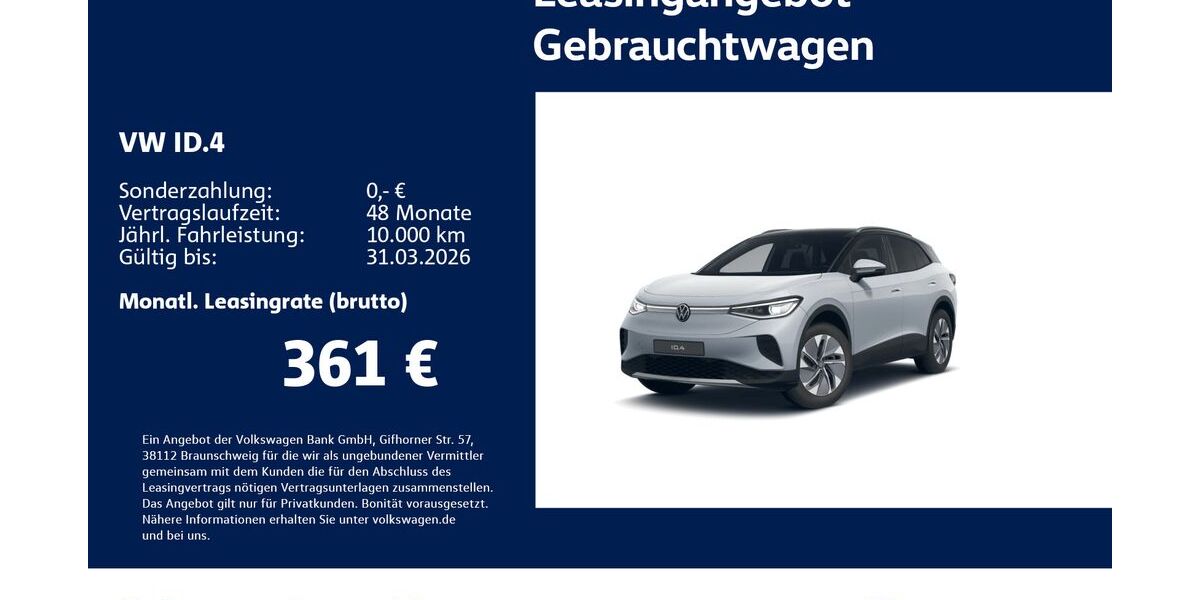 VW ID.4 7.186 km 39.930 &euro; Stuttgart-Feuerbach 70469