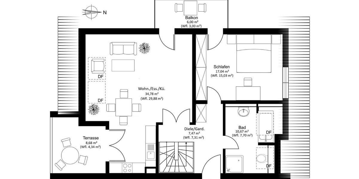 Etagenwohnung Steinheim an der Murr - 3 Zimmer, 33 m&sup2;, 1.033&euro; | Angebot:25935093