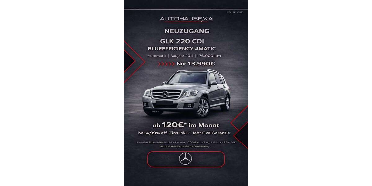 Mercedes-Benz GLK 220 178.000 km 13.990 &euro; Wernau 73249