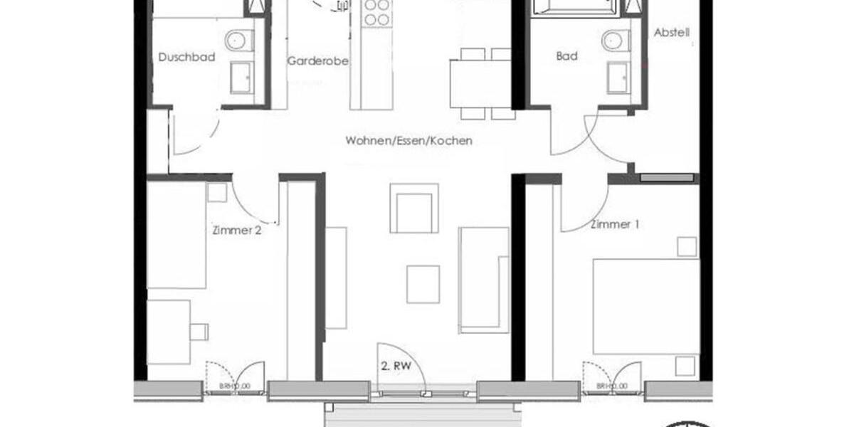 Erdgeschoßwohnung Waiblingen - 3 Zimmer, 92 m&sup2;, 1.274&euro; | Angebot:25052713