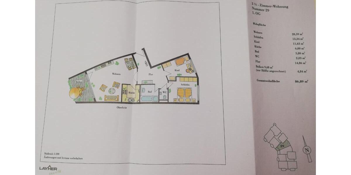 Etagenwohnung Sachsenheim - 3.5 Zimmer, 87 m&sup2;, 310.000&euro; | Angebot:25710619