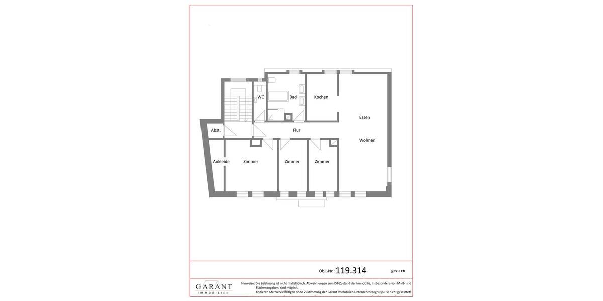 Etagenwohnung Backnang - 4 Zimmer, 112 m&sup2;, 295.000&euro; | Angebot:26038277