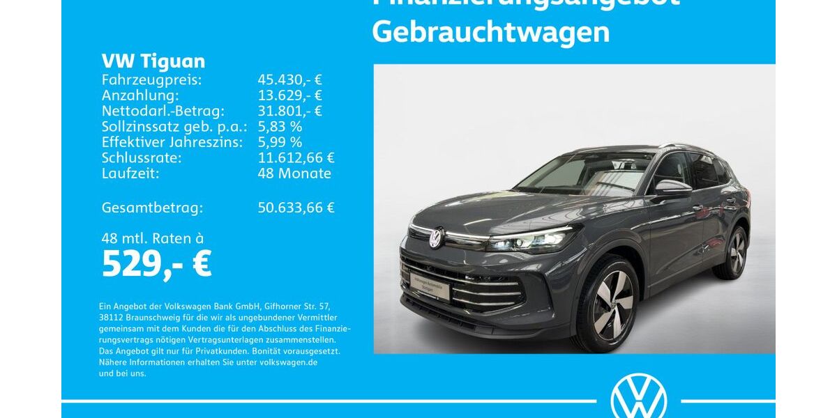 VW Tiguan 1.505 km 44.930 &euro; Stuttgart-Feuerbach 70469