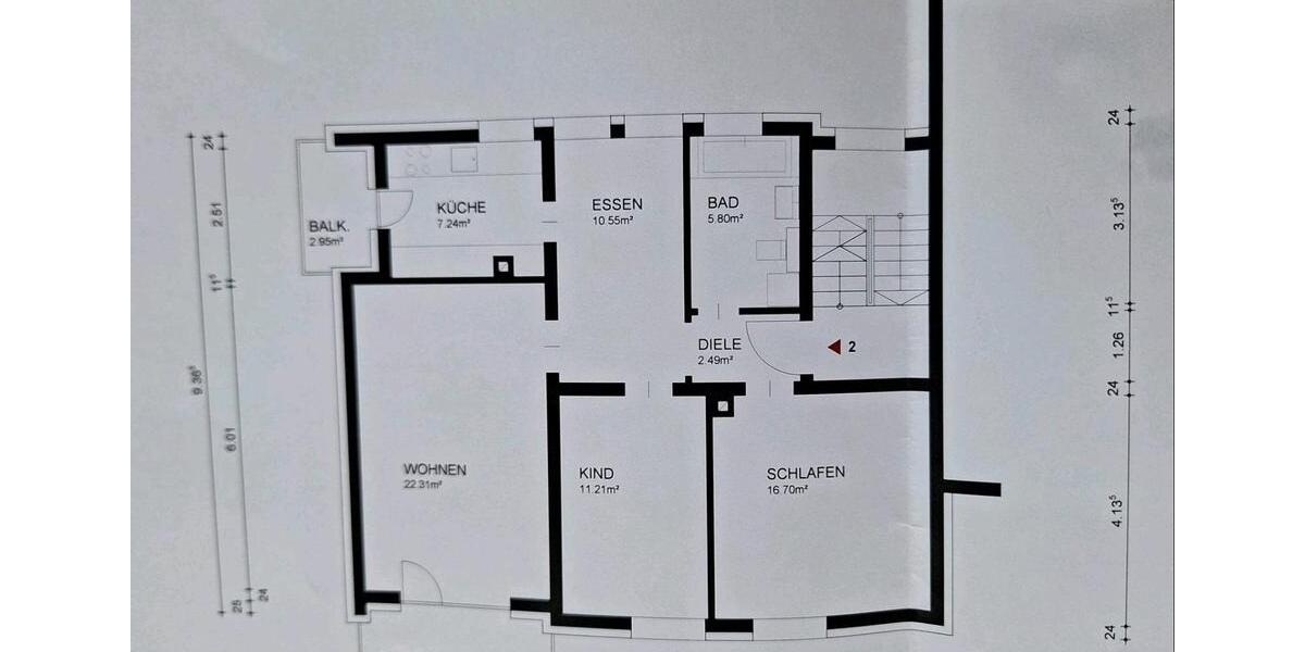 Etagenwohnung Waiblingen Beinstein - 3.5 Zimmer, 81 m&sup2;, 335.000&euro; | Angebot:23681912