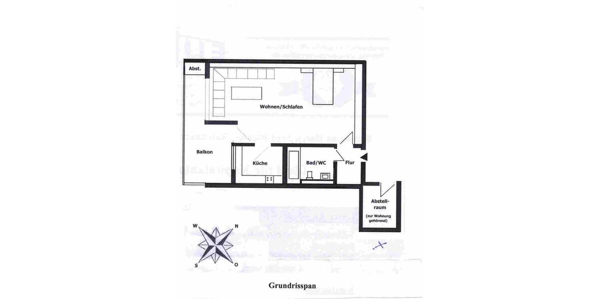 Etagenwohnung Böblingen - 1.5 Zimmer, 48 m&sup2;, 179.000&euro; | Angebot:26941701