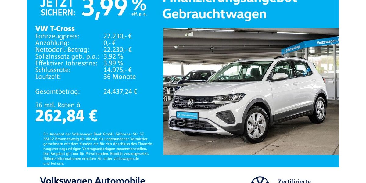 VW T-Cross 5.915 km 22.230 &euro; Stuttgart-Wangen 70188