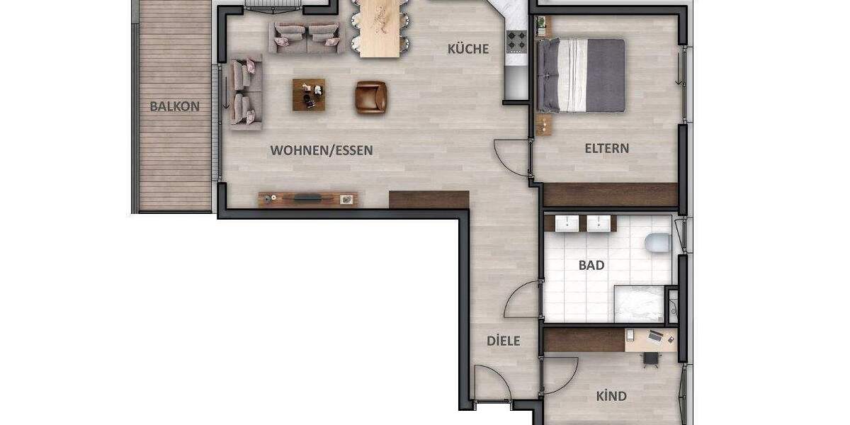 Etagenwohnung Heilbronn / Neckargartach Neckargartach - 3 Zimmer, 91 m&sup2;, 531.900&euro; | Angebot:25692047