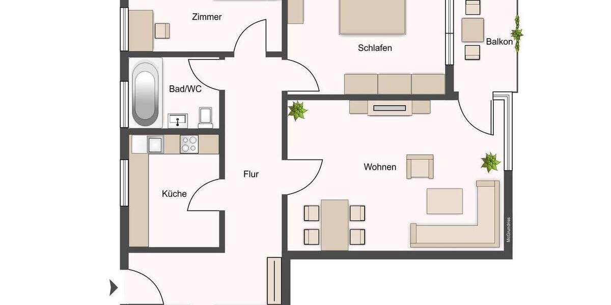 Etagenwohnung Waiblingen Beinstein - 3 Zimmer, 75 m&sup2;, 329.000&euro; | Angebot:25914479