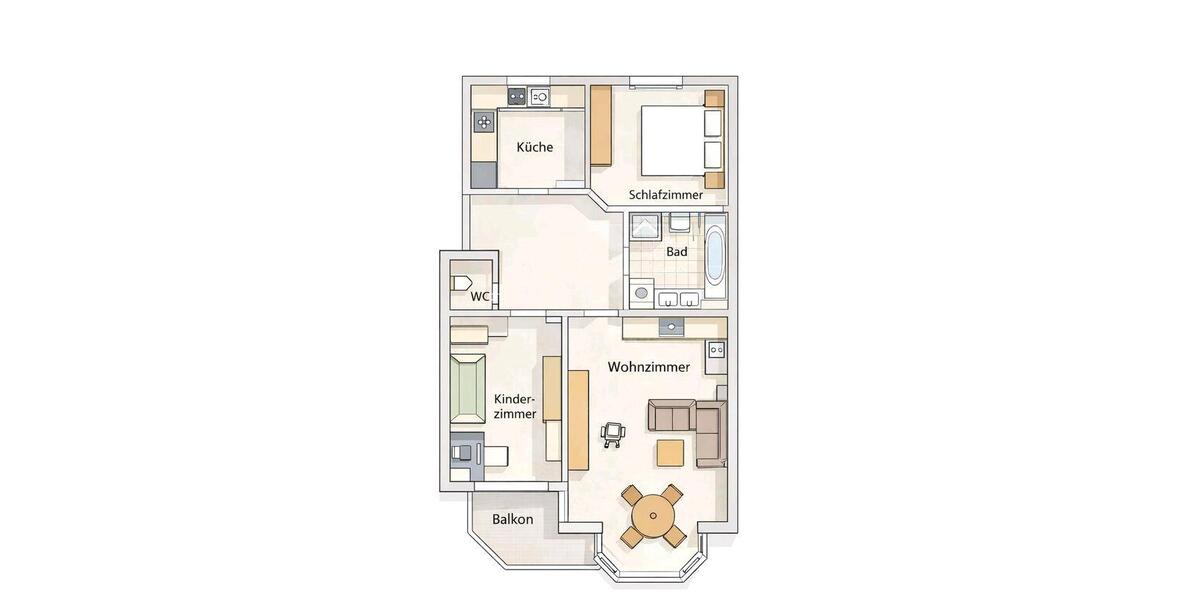 Etagenwohnung Stuttgart Bad Cannstatt - 3 Zimmer, 75 m&sup2;, 315.000&euro; | Angebot:26055893