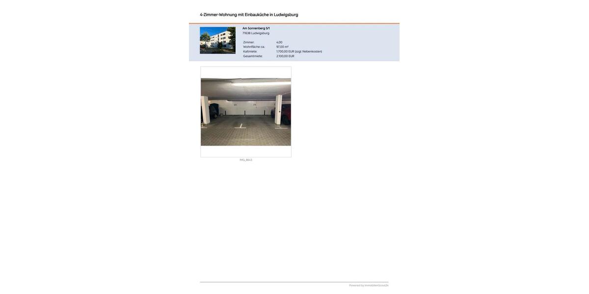 Erdgeschoßwohnung Ludwigsburg - 4 Zimmer, 97 m&sup2;, 2.200&euro; | Angebot:27594324