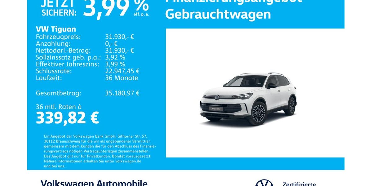 VW Tiguan 25.609 km 31.930 &euro; Stuttgart-Wangen 70188