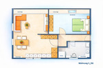 Dachgeschoßwohnung Schwaigern - 2 Zimmer, 50 m&sup2;, 700&euro; | Angebot:25794083
