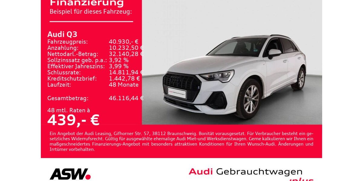 Audi Q3 10.500 km 40.930 &euro; Heilbronn 74074