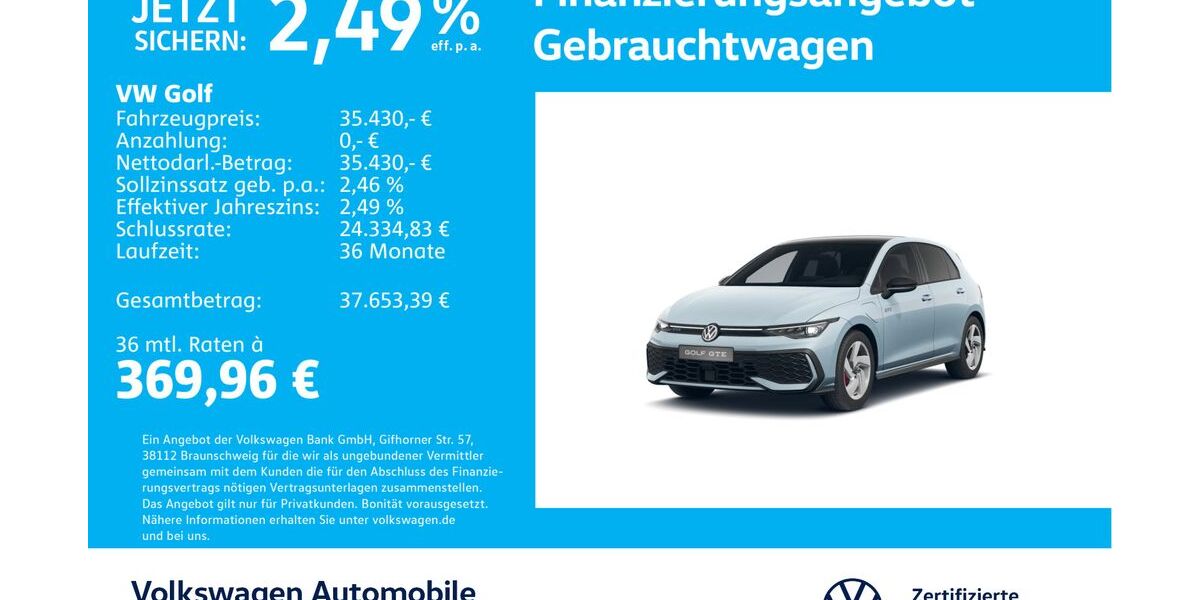 VW Golf 10.072 km 35.430 &euro; Stuttgart-Wangen 70188