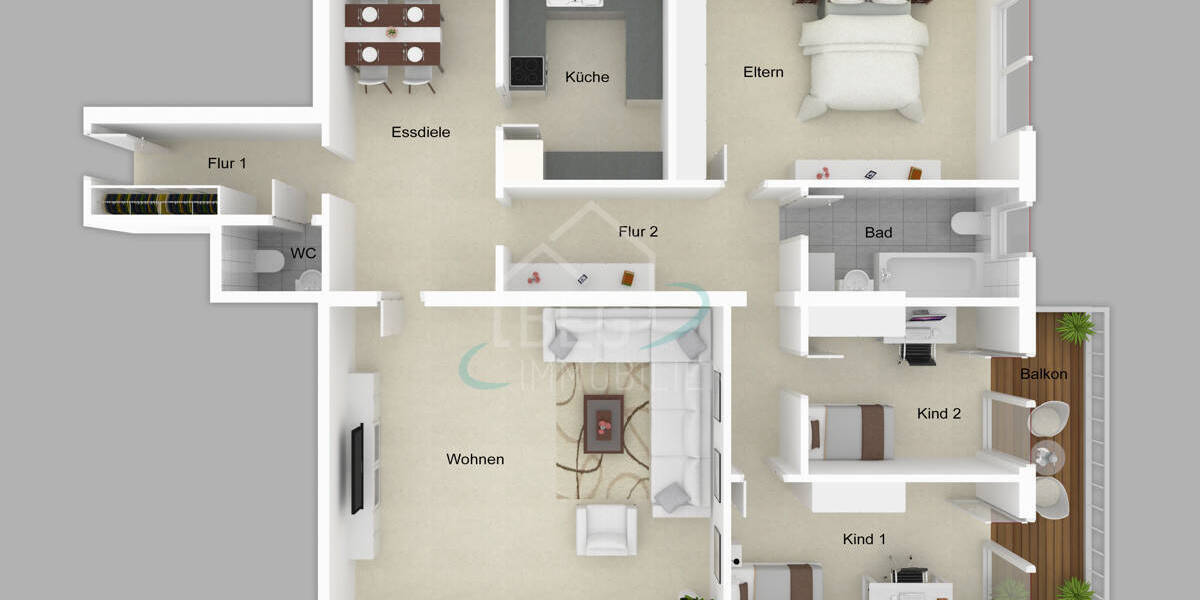 Etagenwohnung Korb - 4 Zimmer, 126 m&sup2;, 389.000&euro; | Angebot:26657315