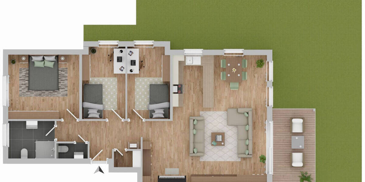 Etagenwohnung Köngen - 4 Zimmer, 107 m&sup2;, 528.000&euro; | Angebot:26627366
