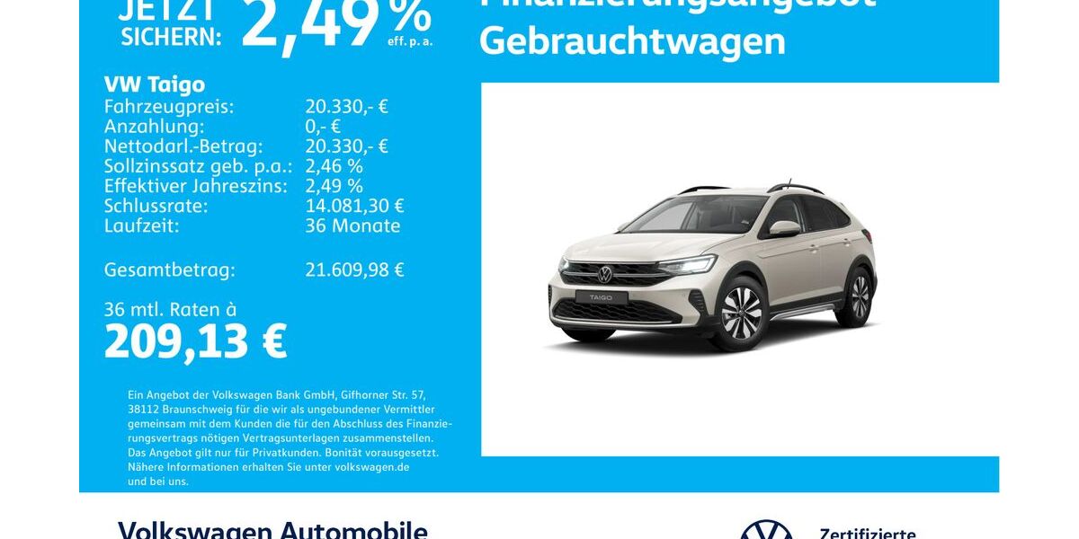 VW Taigo 16.193 km 20.530 &euro; Stuttgart-Feuerbach 70469