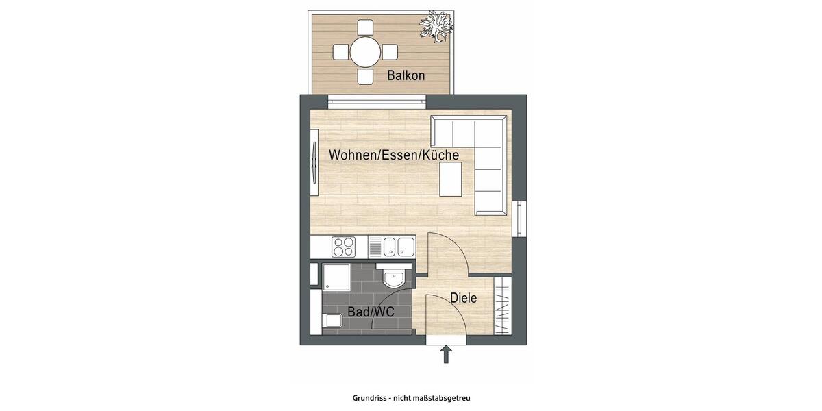 Etagenwohnung Filderstadt - 1 Zimmer, 31 m&sup2;, 650&euro; | Angebot:27581955