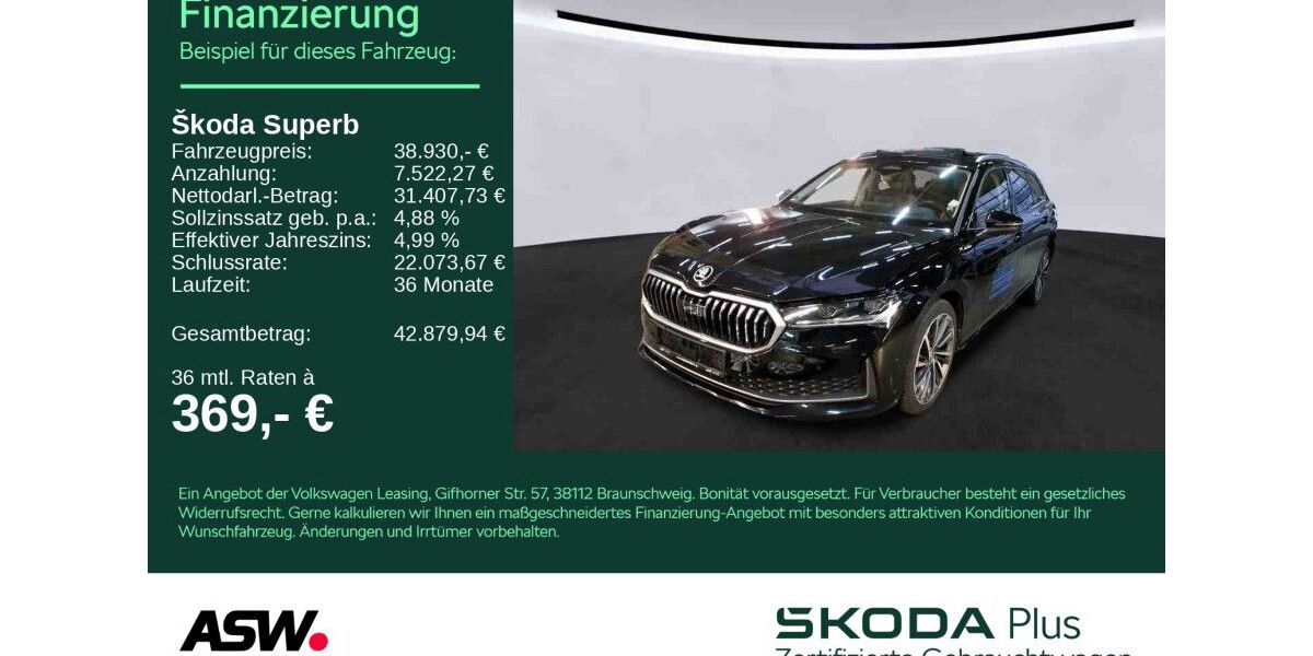 Skoda Superb 41.100 km 38.930 &euro; Heilbronn 74076