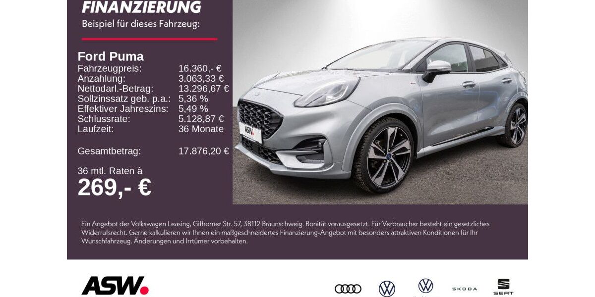 Ford Puma 29.400 km 15.790 &euro; Weinsberg 74189