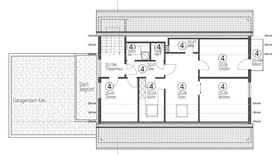 Dachgeschoßwohnung Illingen - 4 Zimmer, 86 m&sup2;, 1.090&euro; | Angebot:25576463