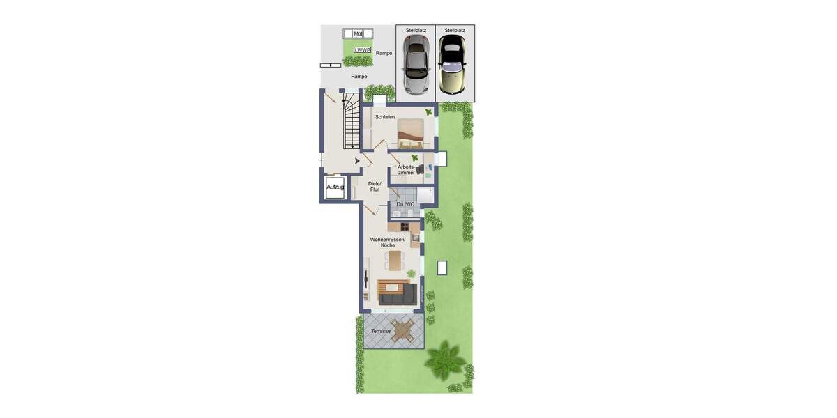 Etagenwohnung Filderstadt Bonlanden - 4 Zimmer, 68 m&sup2;, 369.000&euro; | Angebot:25680362