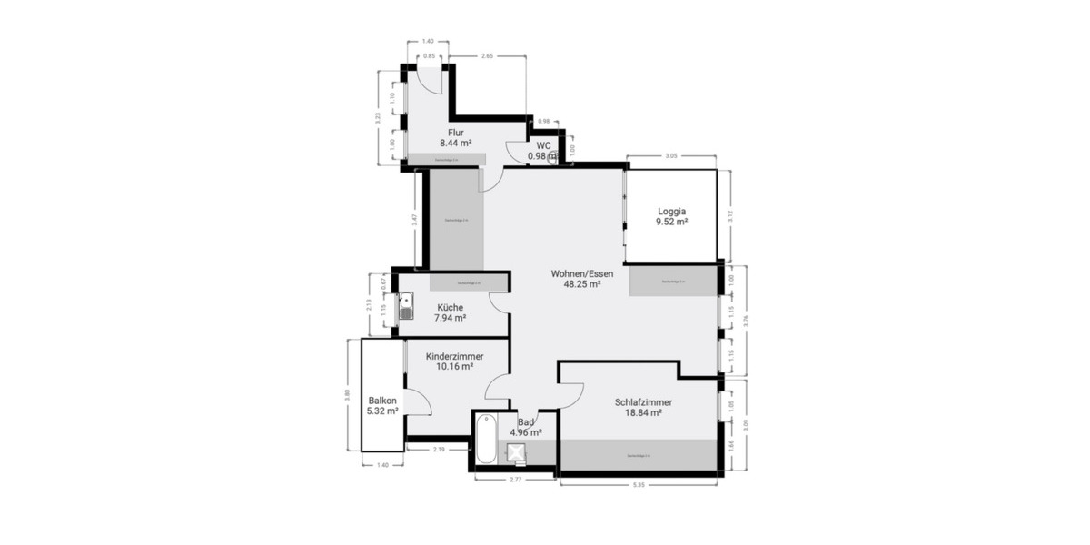 Etagenwohnung Heilbronn Neckargartach - 3 Zimmer, 93 m&sup2;, 334.000&euro; | Angebot:25672642