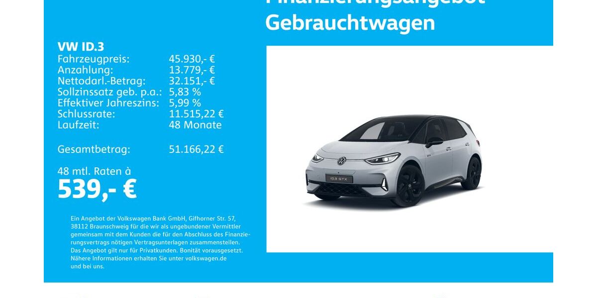 VW ID.3 4.730 km 45.930 &euro; Stuttgart-Feuerbach 70469
