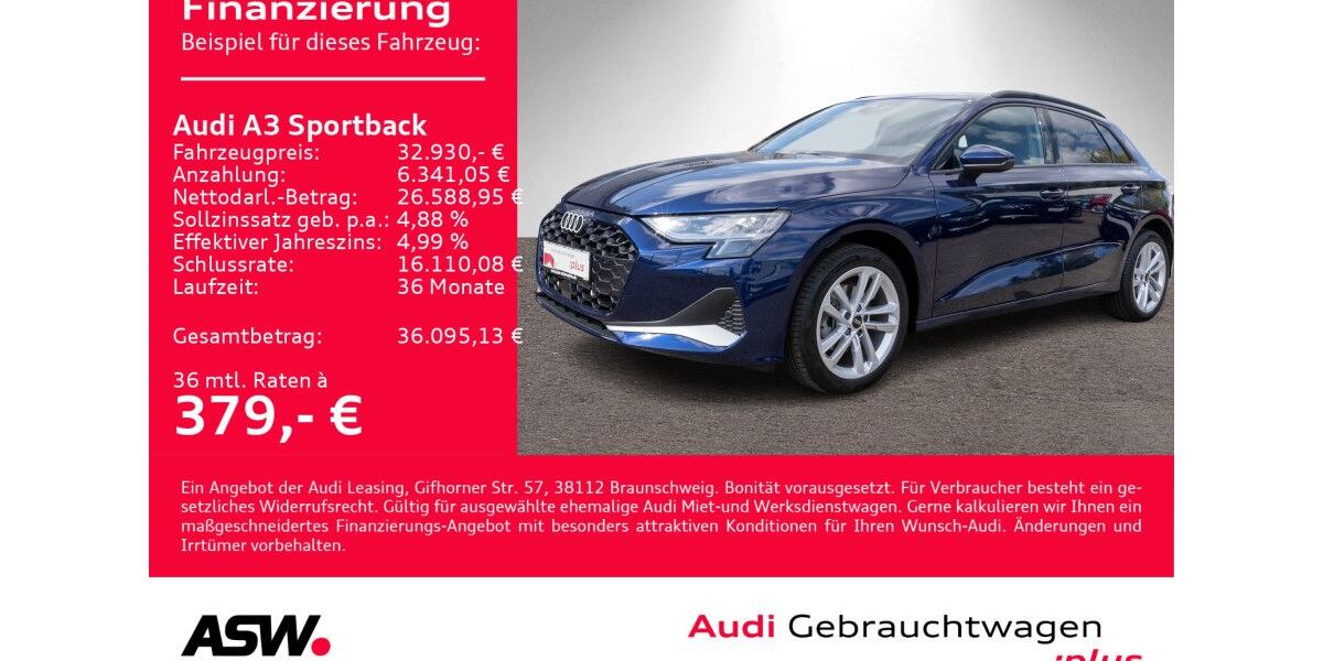 Audi A3 9.900 km 32.930 &euro; Heilbronn 74074