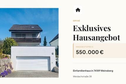 Haus Weinsberg - 7 Zimmer, 160 m&sup2;, 550.000&euro; | Angebot:26523069