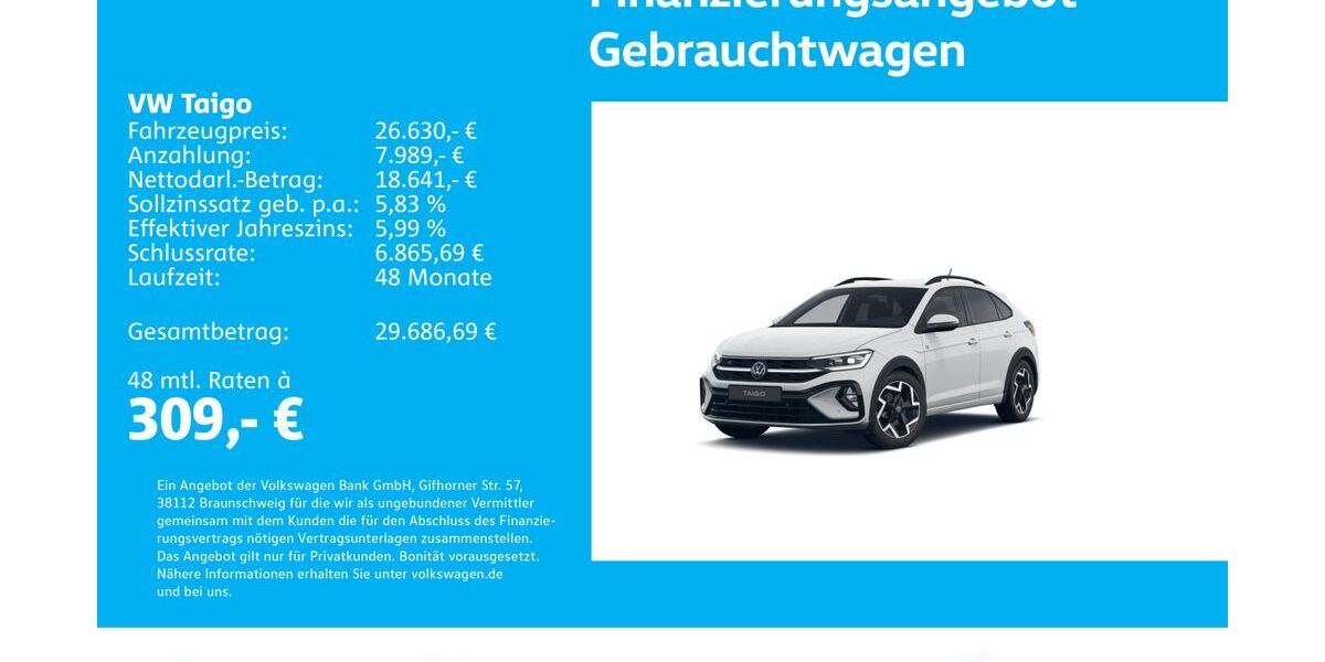 VW Taigo 27.120 km 26.230 &euro; Stuttgart-Wangen 70188