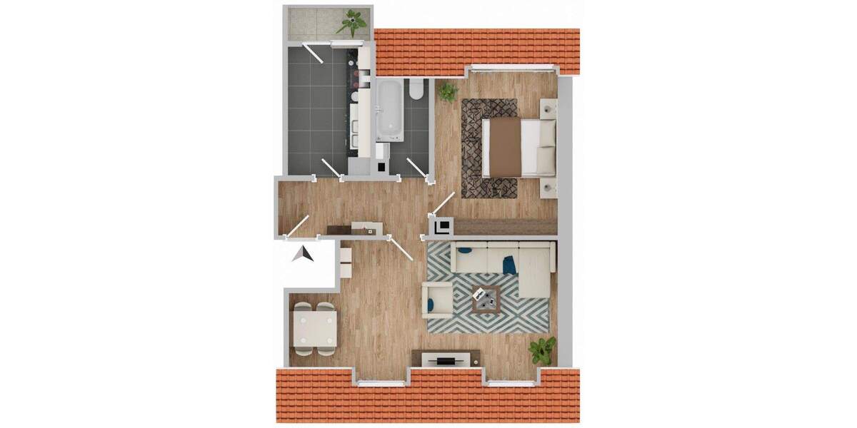 Etagenwohnung Stuttgart Ost - 2 Zimmer, 54 m&sup2;, 220.000&euro; | Angebot:25685464