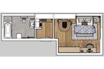 Dachgeschoßwohnung Stuttgart Mühlhausen - 1 Zimmer, 24 m&sup2;, 135.000&euro; | Angebot:27166095