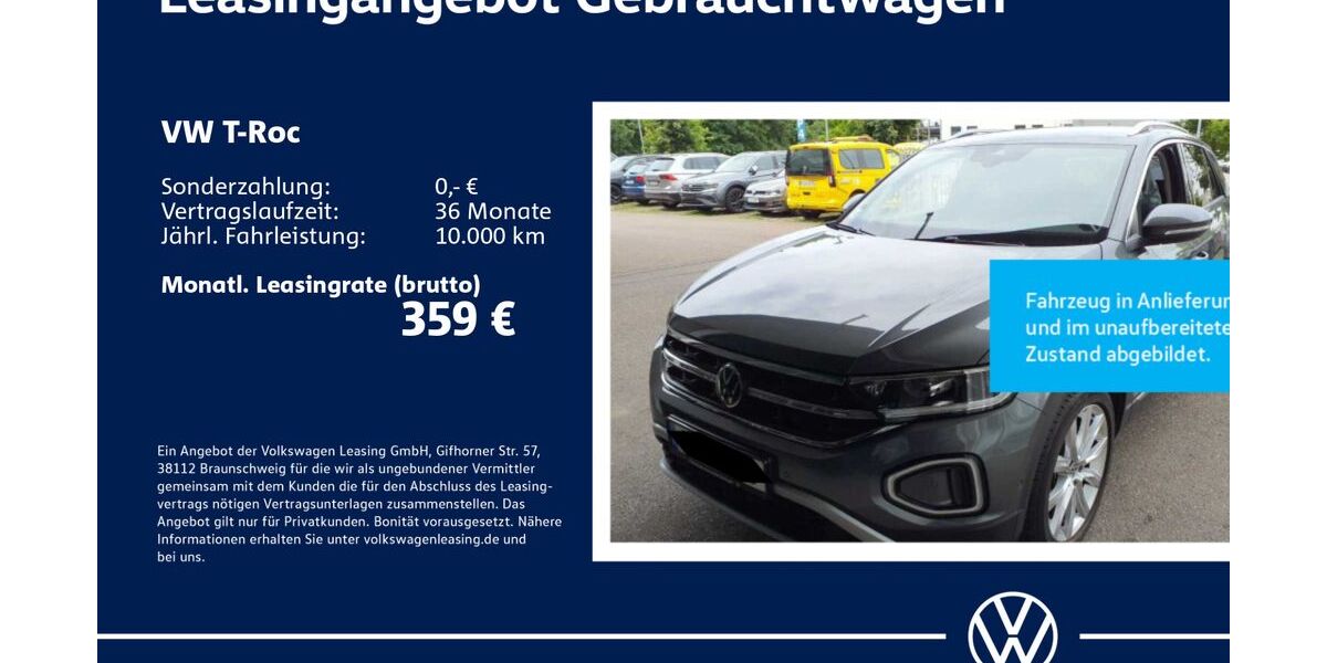VW T-Roc 36.159 km 24.930 &euro; Stuttgart-Wangen 70188