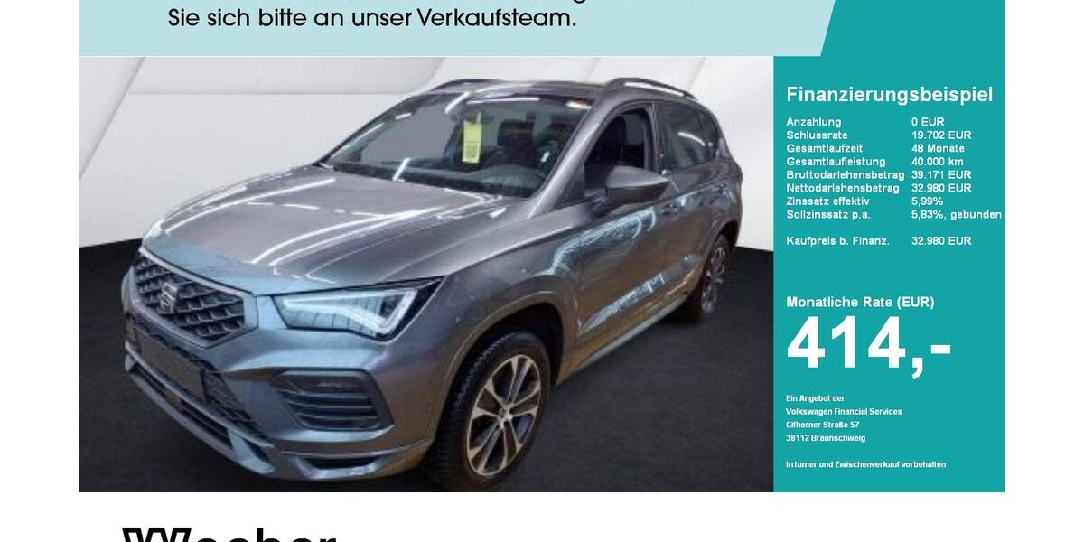 Seat Ateca 16.626 km 32.980 &euro; Weil der Stadt 71263