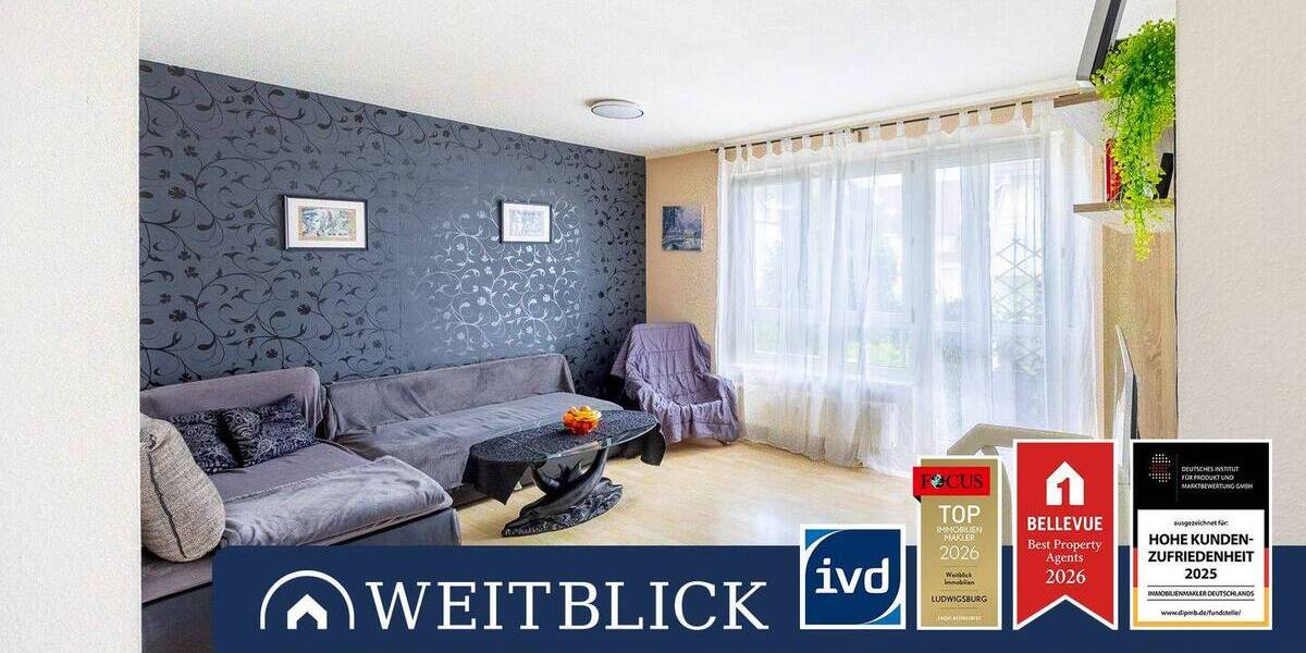 Etagenwohnung Ludwigsburg West - 2 Zimmer, 47 m&sup2;, 175.000&euro; | Angebot:26862325