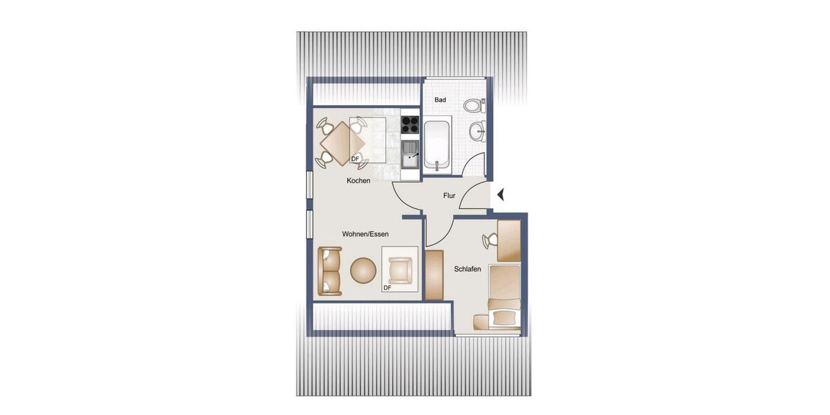 Dachgeschoßwohnung Wendlingen am Neckar - 2 Zimmer, 31 m&sup2;, 119.000&euro; | Angebot:25163504