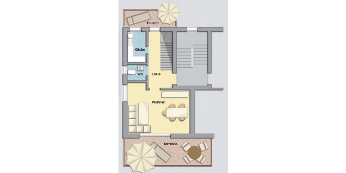 Dachgeschoßwohnung Korntal-Münchingen Münchingen - 3 Zimmer, 73 m&sup2;, 1.100&euro; | Angebot:26383044