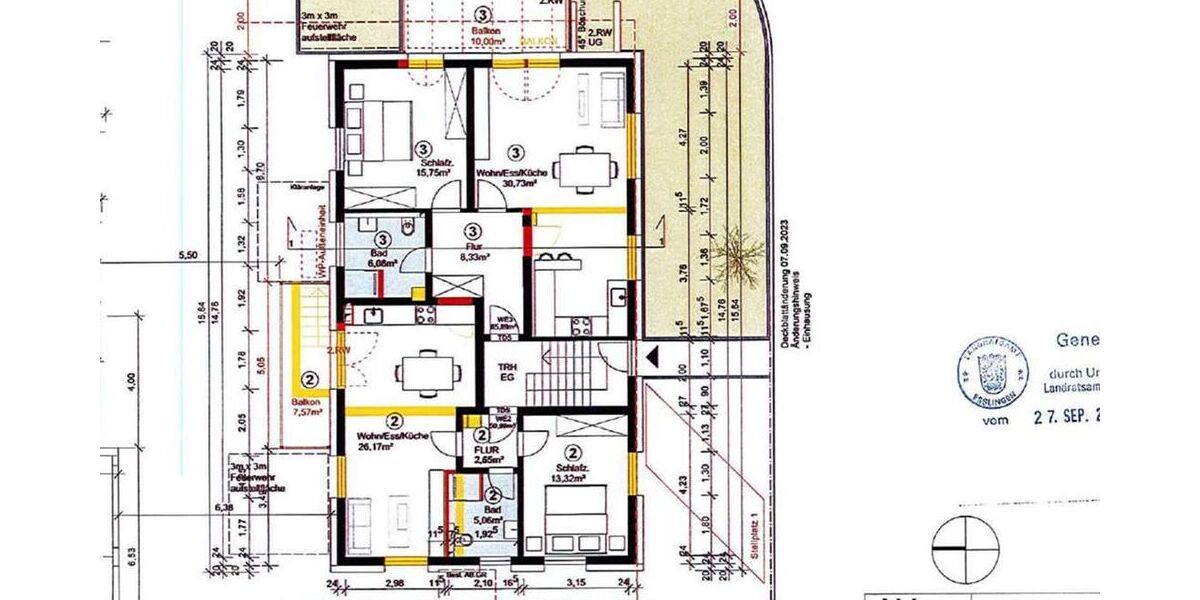 Sonnige 2-Zimmer Wohnungen im Neubau in Wendlingen am Neckar - Appartement Wendlingen | Angebot:27003208