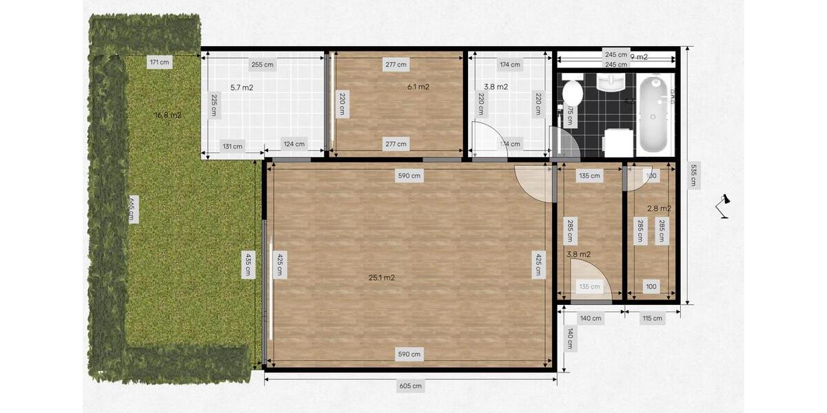 Terrassenwohnung Waiblingen Beinstein - 1.5 Zimmer, 48 m&sup2;, 820&euro; | Angebot:26125724