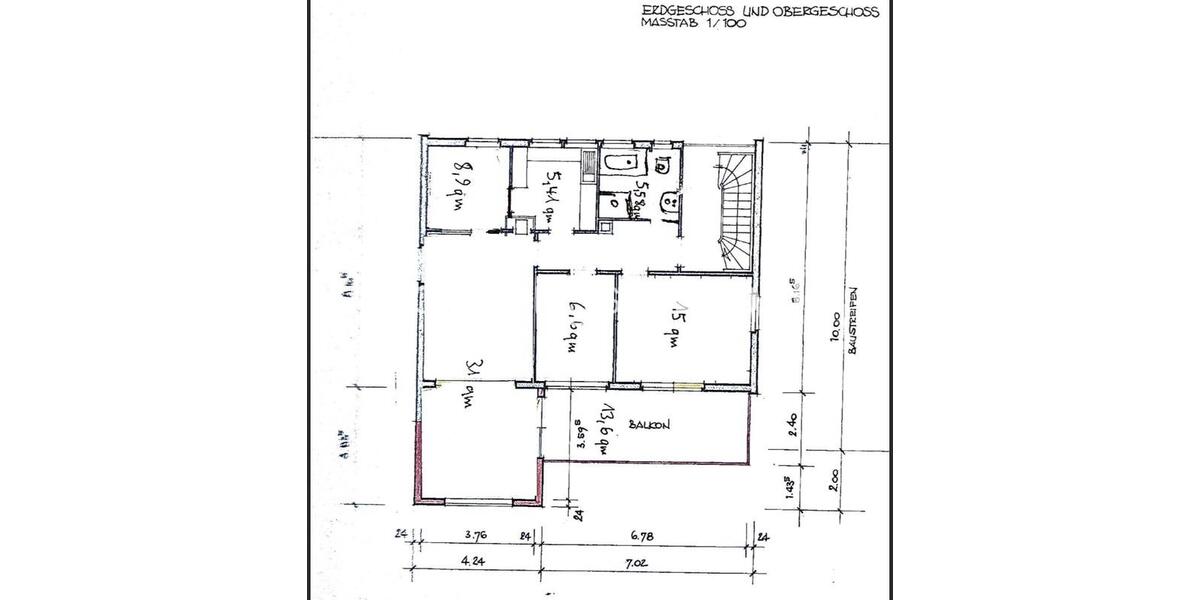 Etagenwohnung Backnang - 4 Zimmer, 80 m&sup2;, 635&euro; | Angebot:24541027