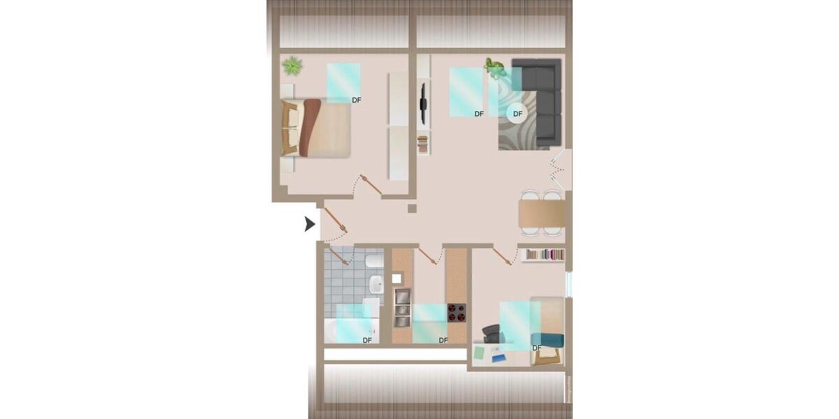 Dachgeschoßwohnung Ludwigsburg Oßweil - 3 Zimmer, 66 m&sup2;, 800&euro; | Angebot:27578356