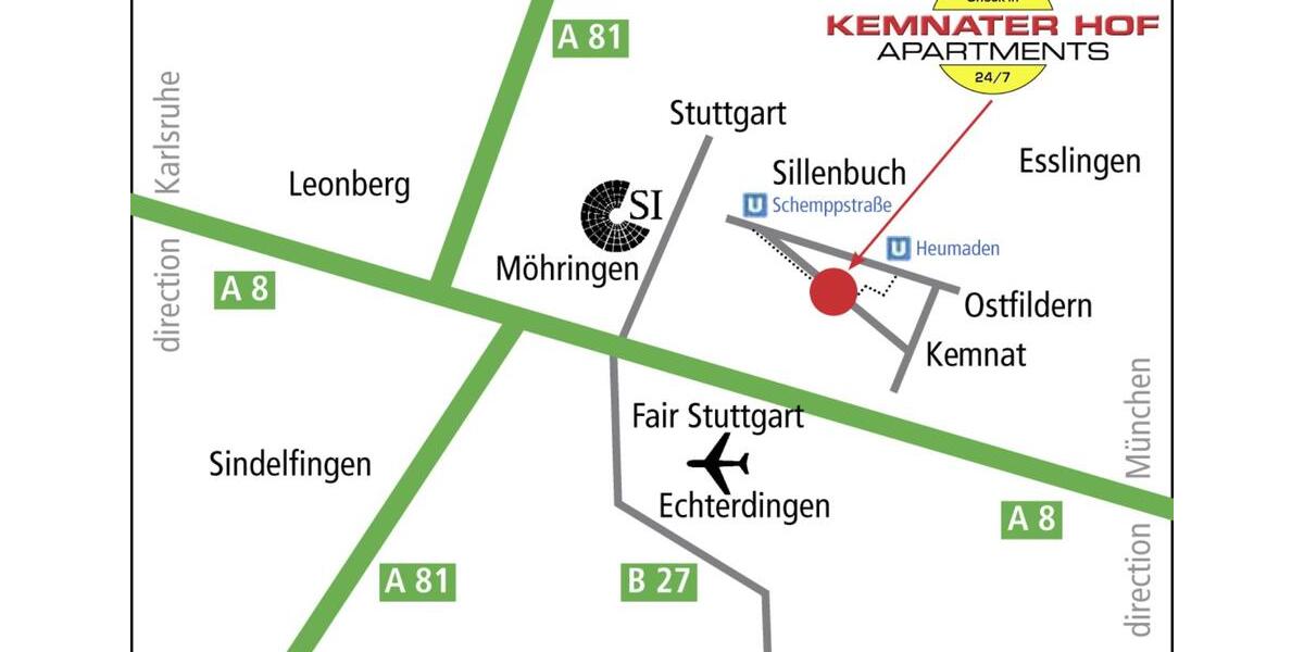 Etagenwohnung Ostfildern - 2 Zimmer, 60 m&sup2;, 2.450&euro; | Angebot:23837467