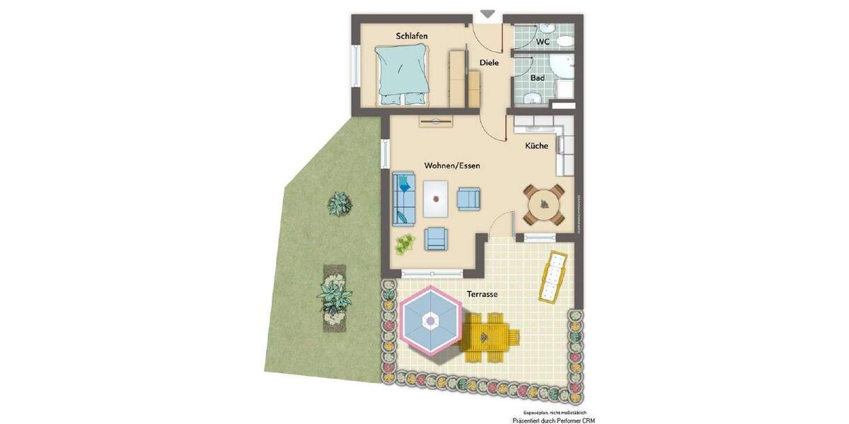 Etagenwohnung Remseck Hochberg - 2 Zimmer, 53 m&sup2;, 220.000&euro; | Angebot:25726695