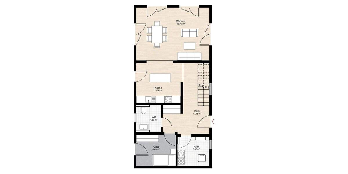 Einfamilienhaus Marbach - 6 Zimmer, 150 m&sup2;, 1.035.000&euro; | Angebot:25682096