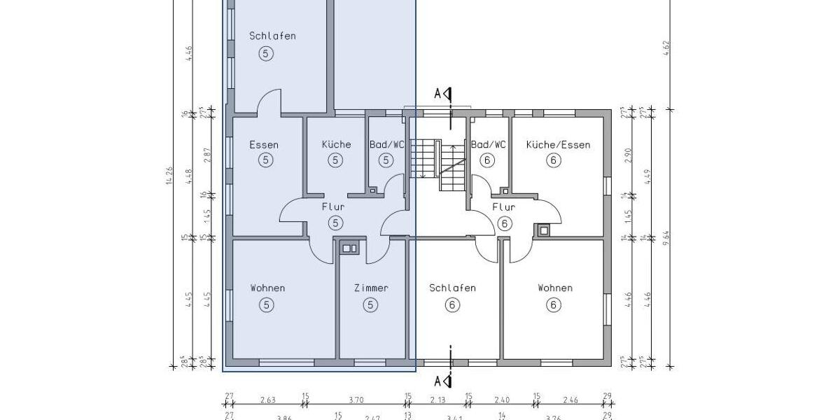 Etagenwohnung Stuttgart Feuerbach - 4 Zimmer, 70 m&sup2;, 1.220&euro; | Angebot:27587725