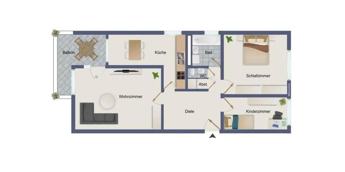 Etagenwohnung Waiblingen Beinstein - 3.5 Zimmer, 83 m&sup2;, 235.000&euro; | Angebot:26091382