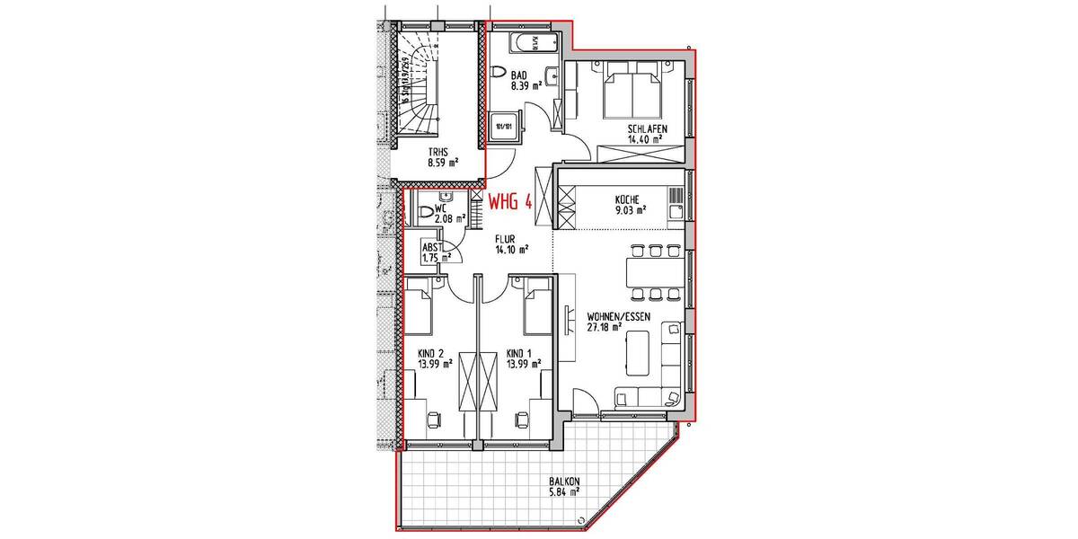 Etagenwohnung Althütte / Sechselberg Sechselberg - 4 Zimmer, 110 m&sup2;, 445.000&euro; | Angebot:25747289