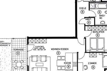 Wohnung Leinfelden-Echterdingen / Echterdingen Echterdingen - 3.5 Zimmer, 83 m&sup2;, 410.000&euro; | Angebot:19794925